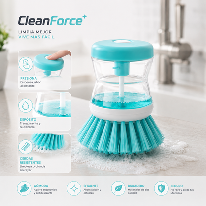 Cepillo dispensador de jabón para cocina | CleanForce™