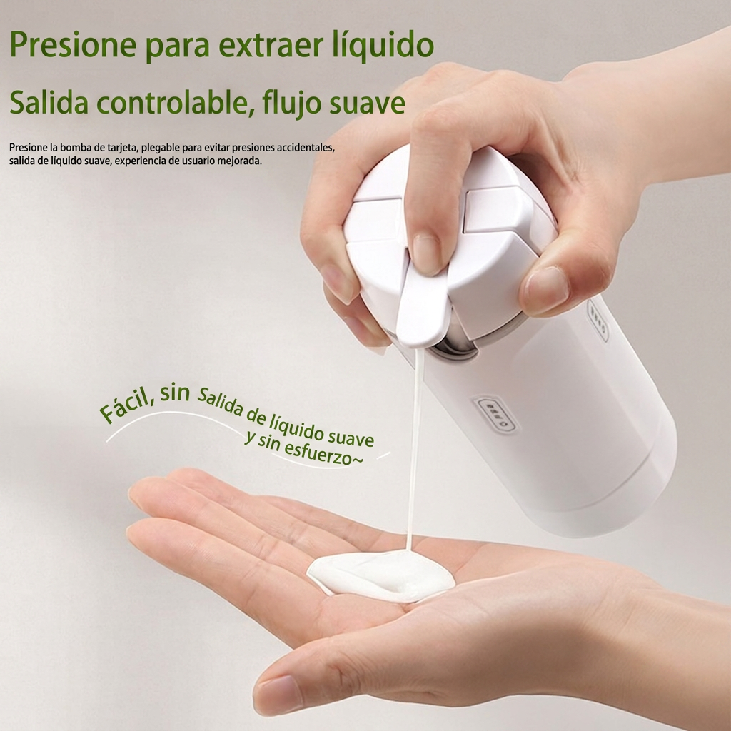 Dispensador jabón portátil 4 en 1